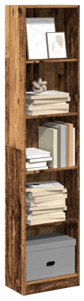 vidaXL Bibliotecă, lemn vechi, 40x24x176 cm, lemn prelucrat