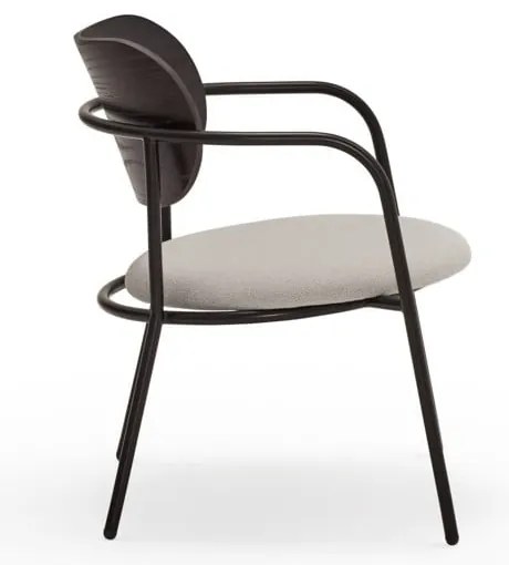 Fotoliu negru-gri în decor de frasin Eclipse - Teulat