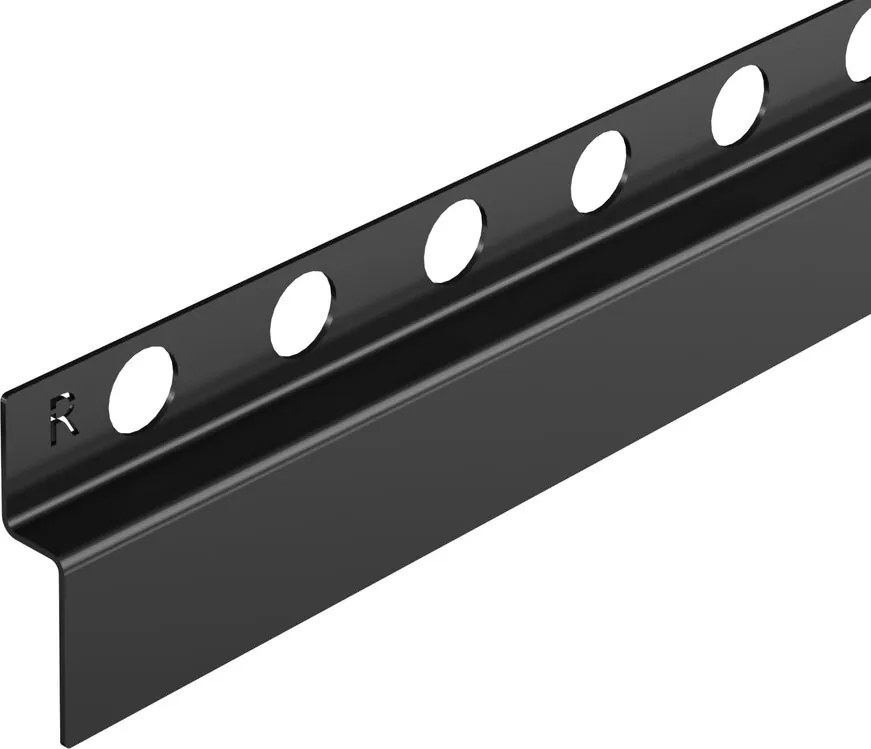 Profil inclinat dreapta pentru perete Balneo Floor Strips 120 cm finisaj negru mat
