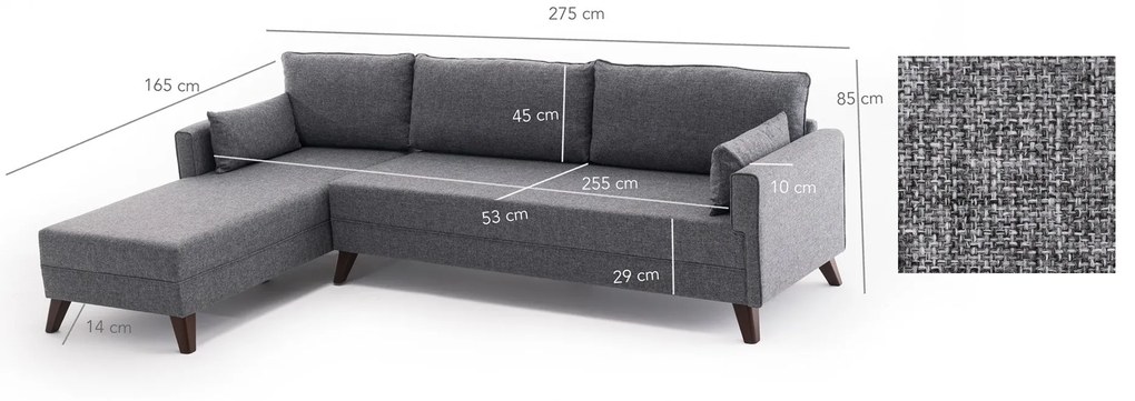 Canapea de colț Bella Corner Sofa Left 1