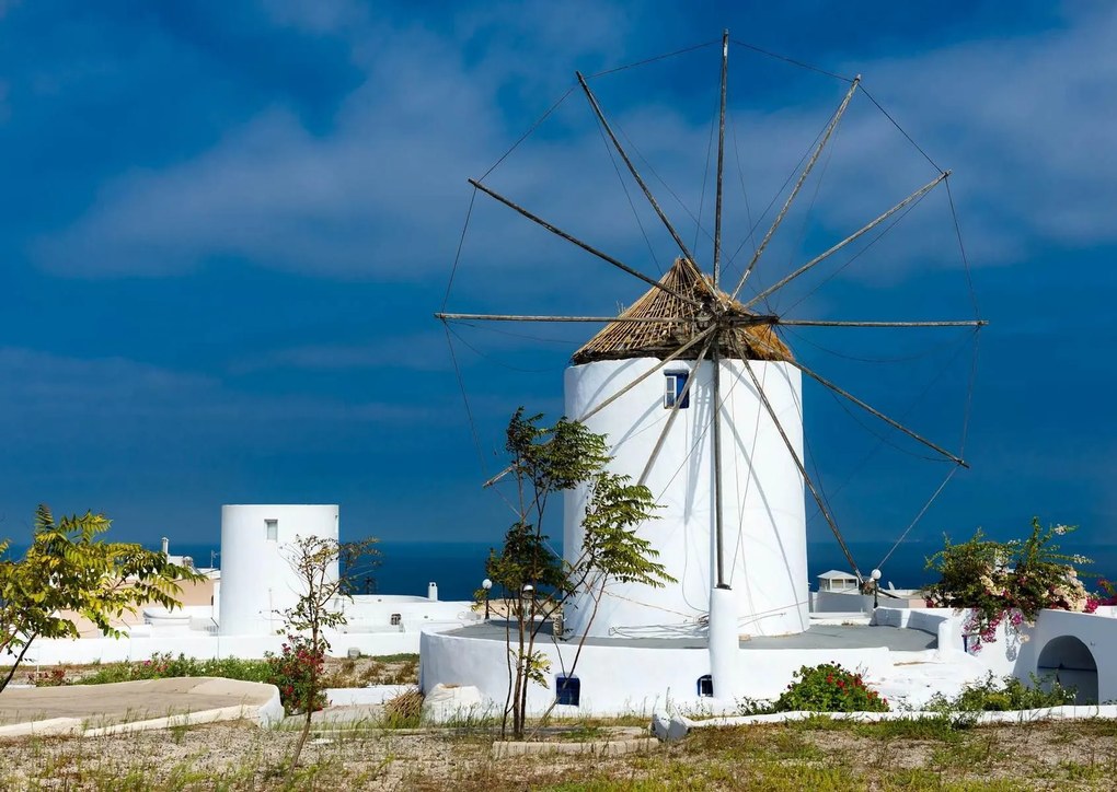 Fototapet . Insula Mykonos, Grecia. Moara de vant. Art.060073