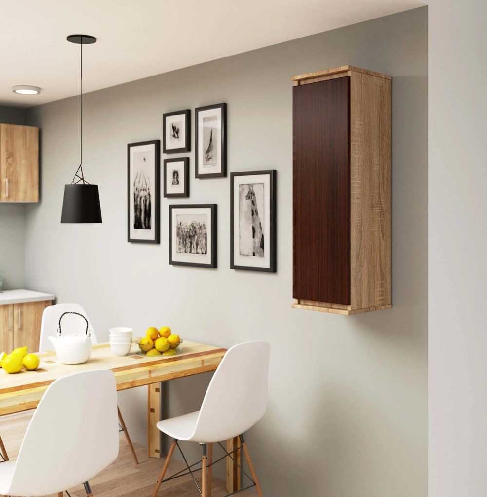 Dulap de perete Wren (stejar sonoma + wenge). 1069088