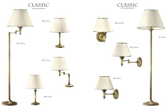 Jupiter 510 - CL L L p - Lampa de masa CLASSIC E27/W60/230V
