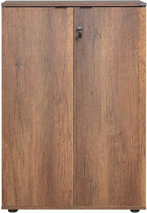 Bibliotecă Adore Rio cu 2 Uși, Cheie și 3 Rafturi, 72 x 109 x 34 cm