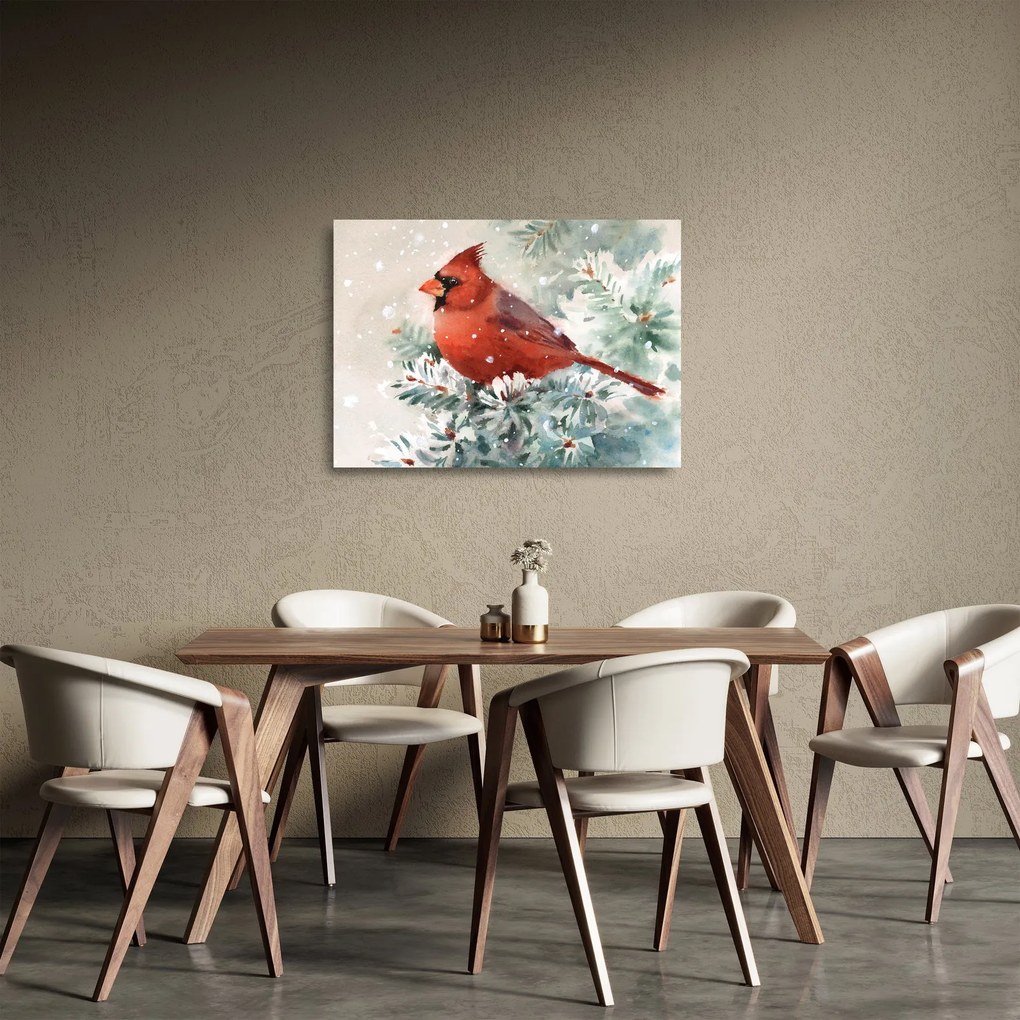 Tablou pe sticlă - Cardinal (70x50 cm)