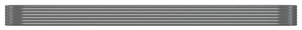 Jardiniera gradina gri 507x100x36 cm otel vopsit electrostatic 1, Gri, 507 x 100 x 36 cm