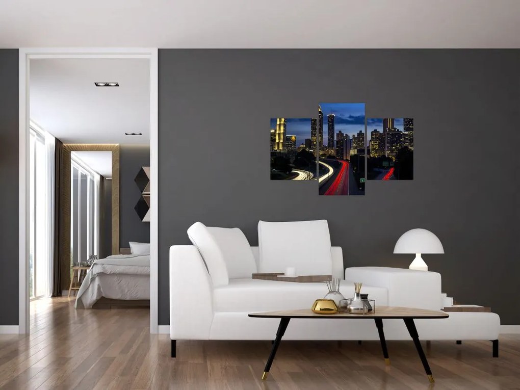 Tablou cu orașul nocturn (90x60 cm)