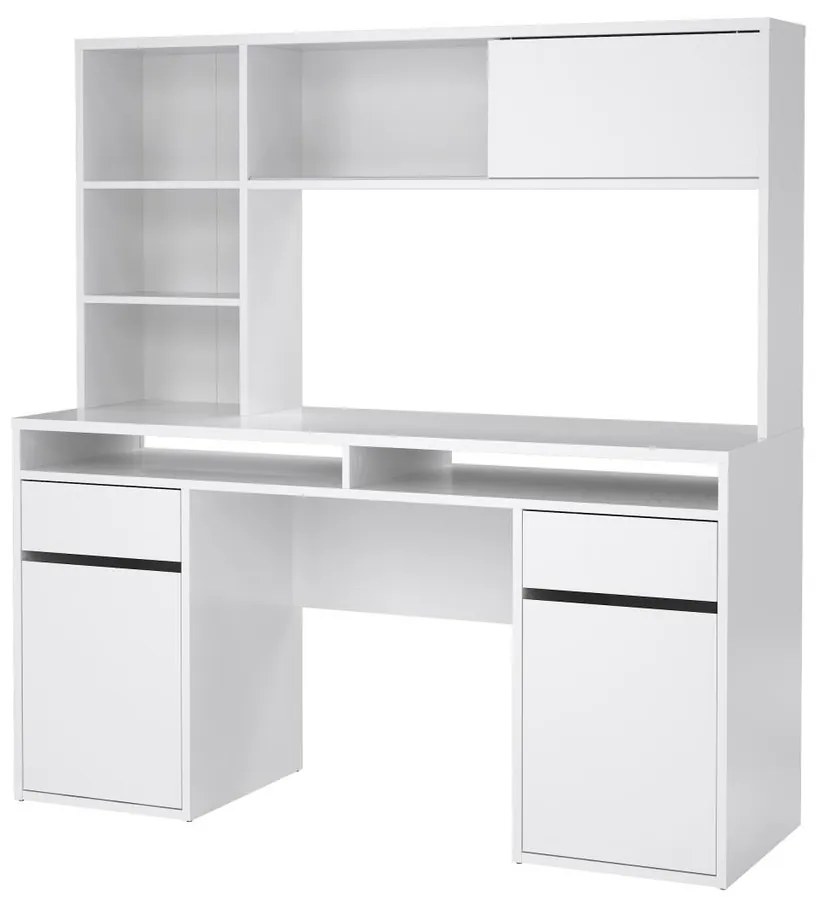 Birou Felix LUX, alb lucios