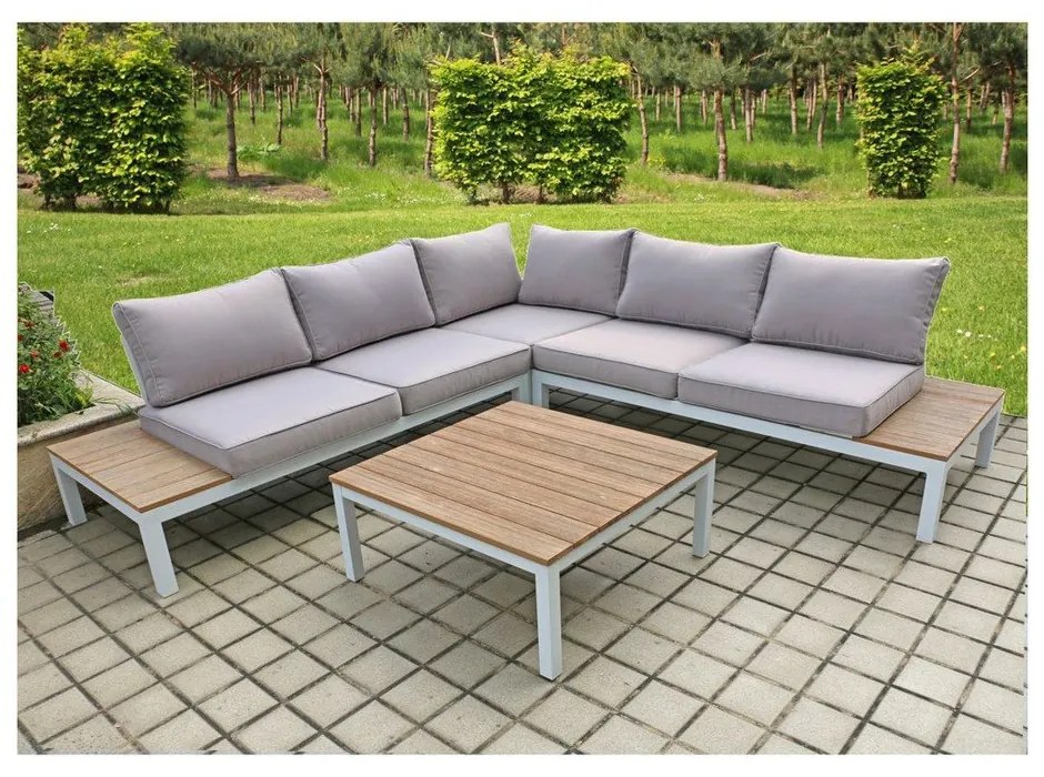 Set de grădină cu măsuță de cafea și colțar Valentina - Garden Pleasure