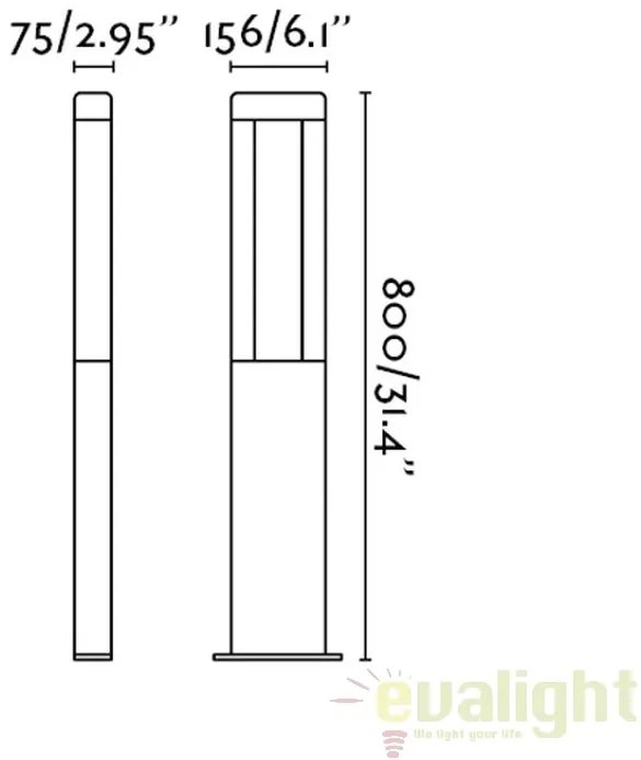 STALP LED ILUMINAT EXTERIOR NANDA H50cm 71217