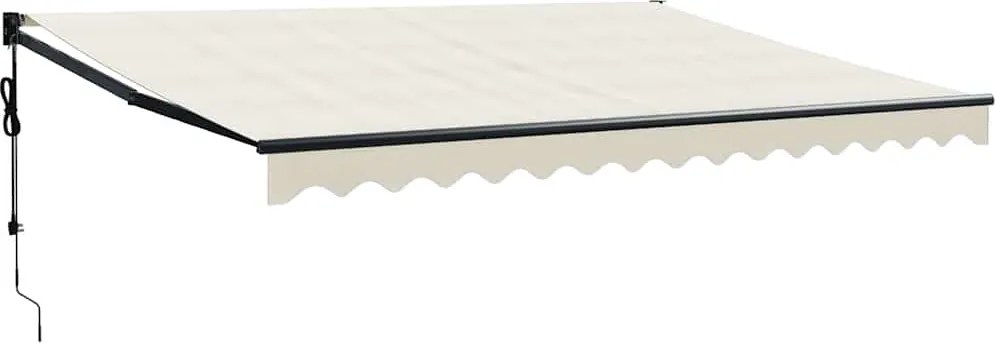 vidaXL Copertină retractabilă automată, crem, 4x3 m