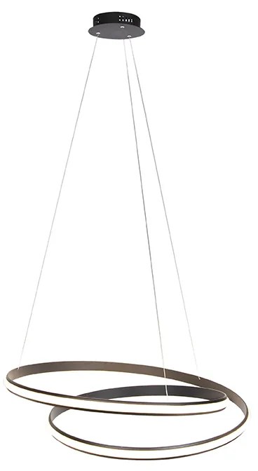 Lampă modernă suspendată neagră 74 cm inclusiv LED - Rowan