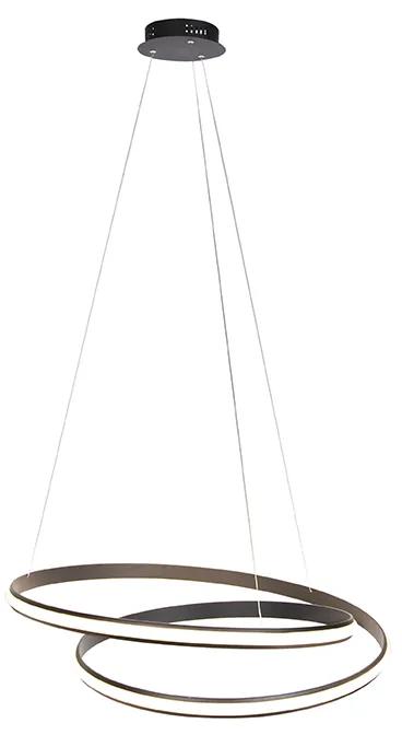 Lampă suspendată modernă neagră 74 cm cu LED - Rowan