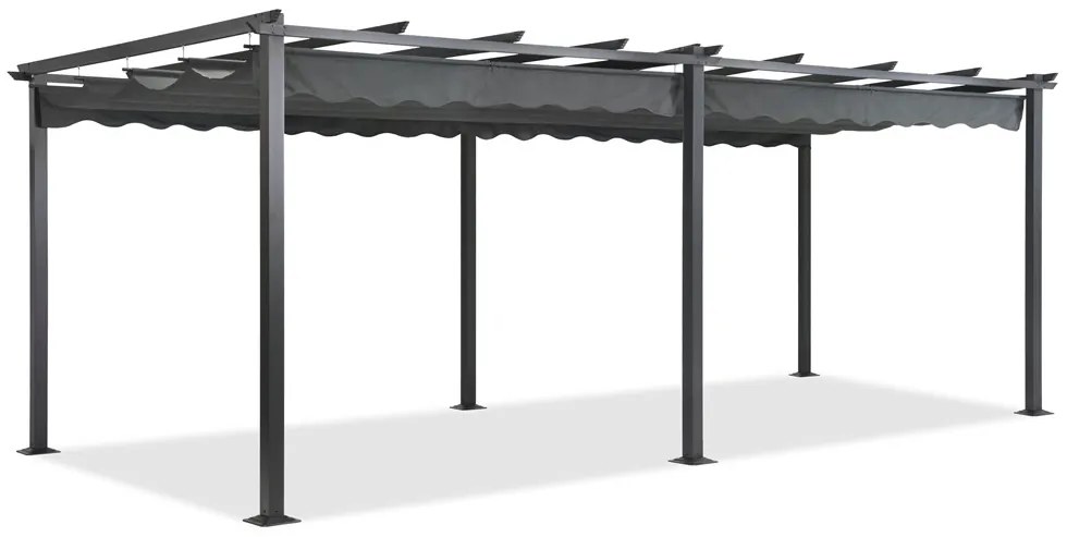 Pergolă de terasă independentă Tenerife 3 x 6 m gri
