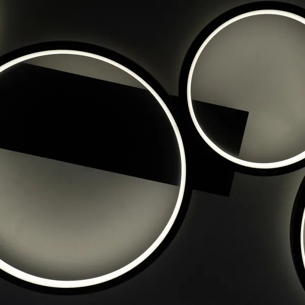 BRILAGI - Plafonieră LED ECHO, 60 W, 230 V, 4000 K, 45 x 110 cm, neagră