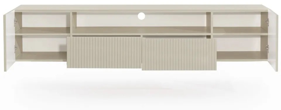 Comodă TV suspendatăă Nicole 200 cm cu nișă și sertare – cashmir / cashmir mat