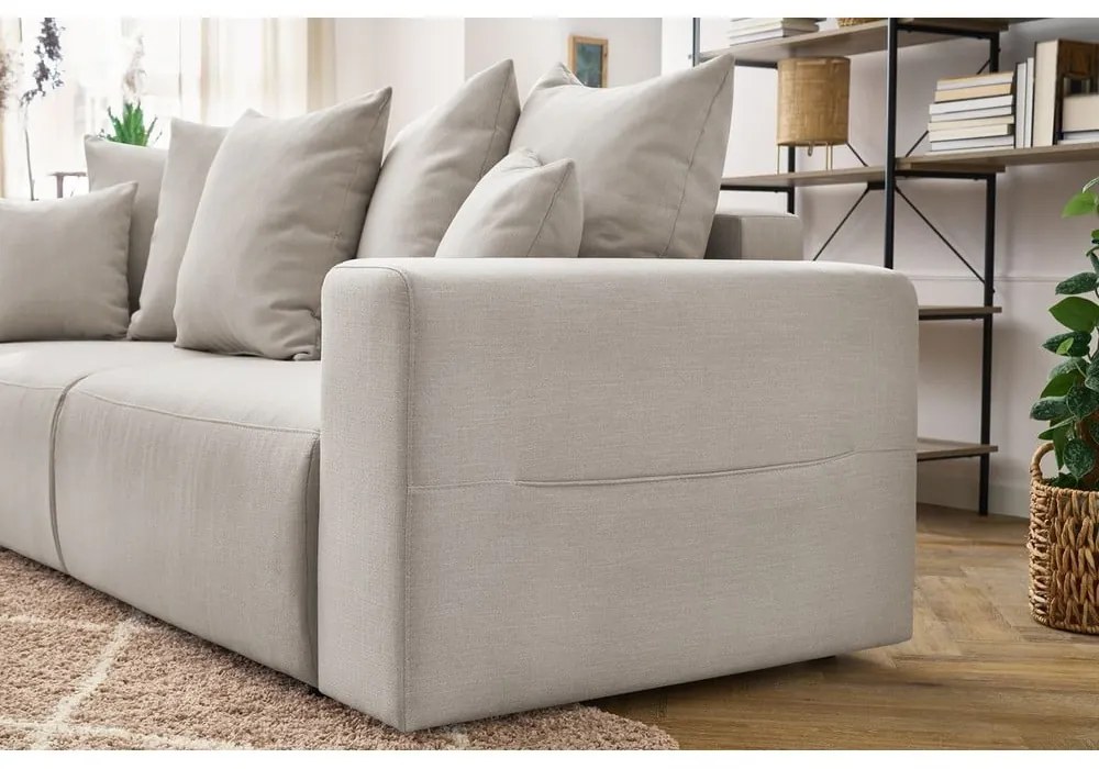Canapea extensibilă bej deschis Envy - Bobochic Paris