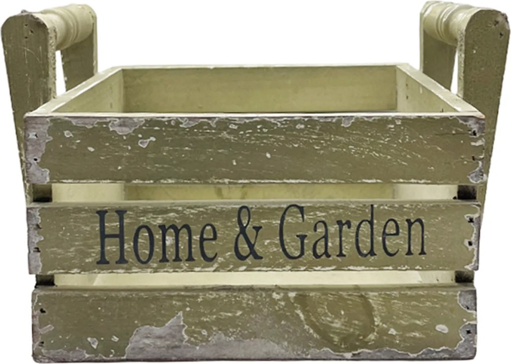 Set 2 Ladite depozitare VINTAGE HOME, Lemn