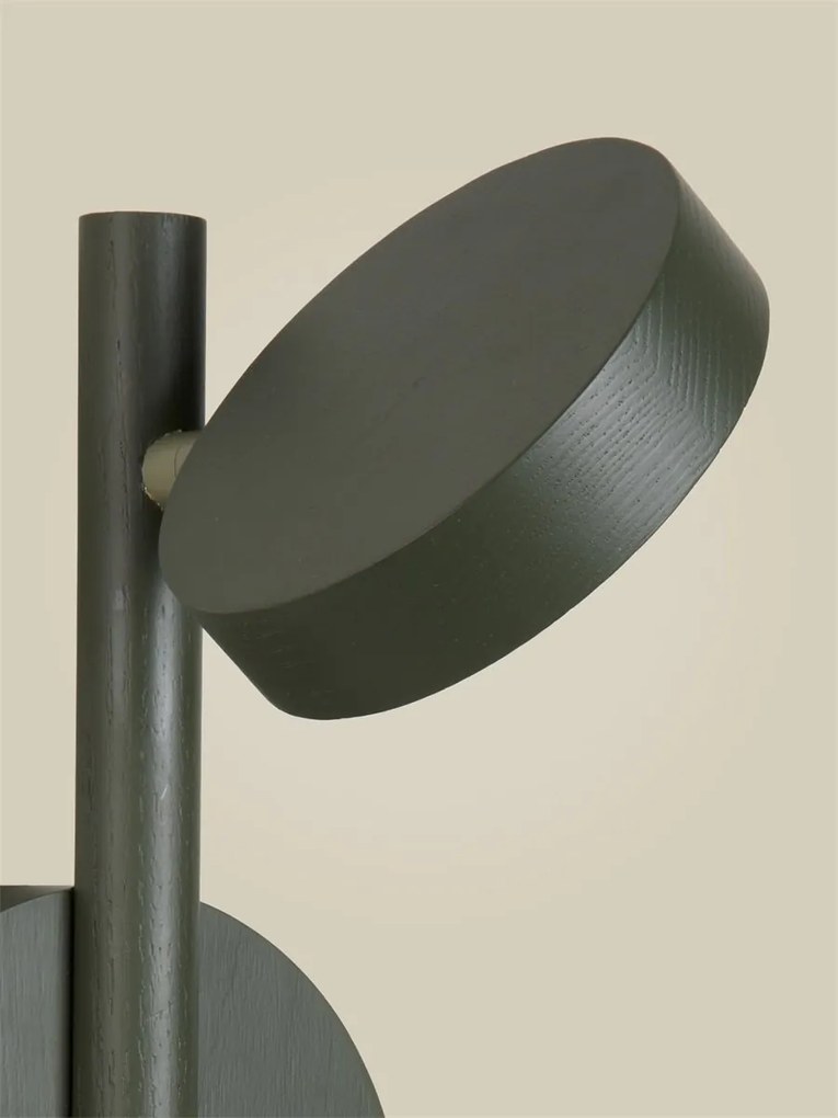 Aplica de perete LED din lemn de frasin verde Okinawa