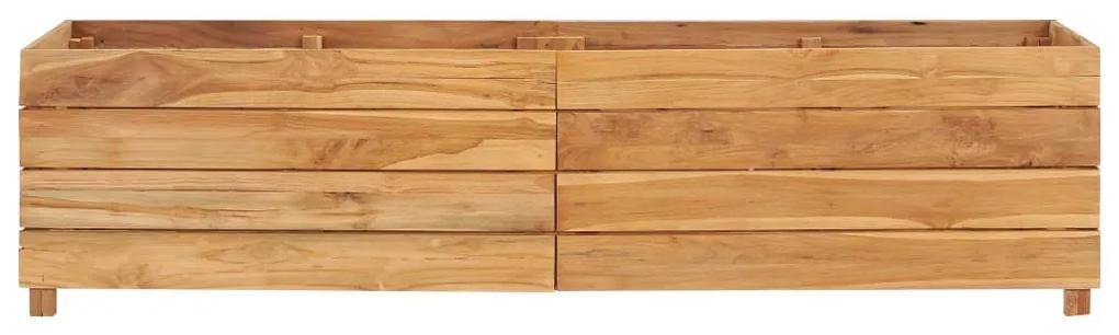 Strat inaltat, 150x40x38 cm, lemn de tec reciclat si otel 1, 150 x 40 x 38 cm