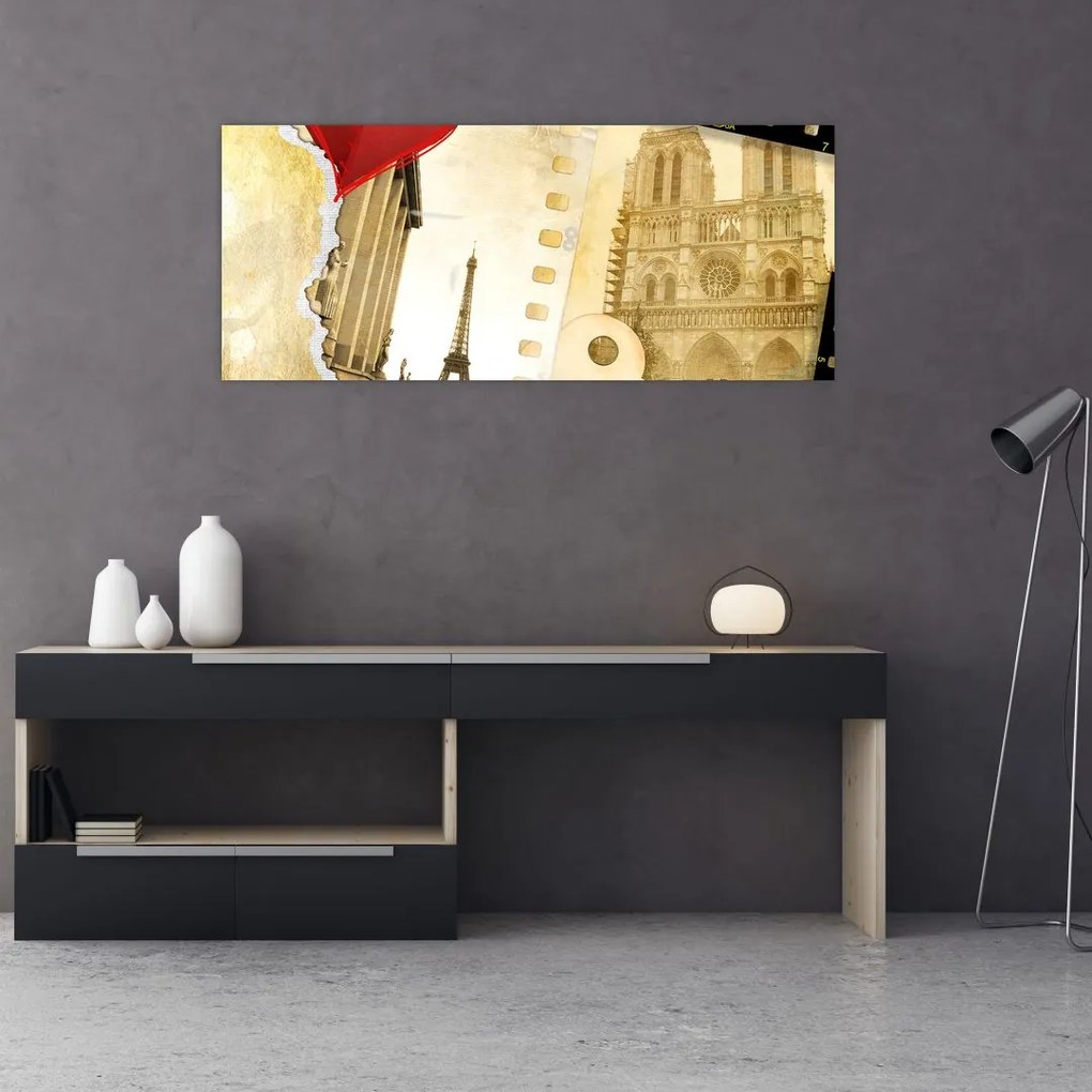 Tablou - Amintiri din Paris (120x50 cm)