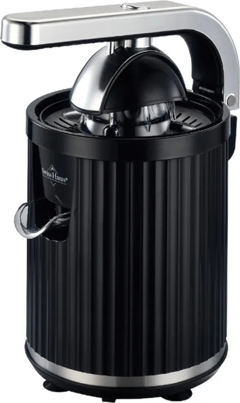 Storcator electric de citrice Swiss Haus SH-CJ23, 300 W, 1,2 l, Filtru, 2 conuri, Fara BPA, Rotire bidirectionala, Parghie de presare, Negru