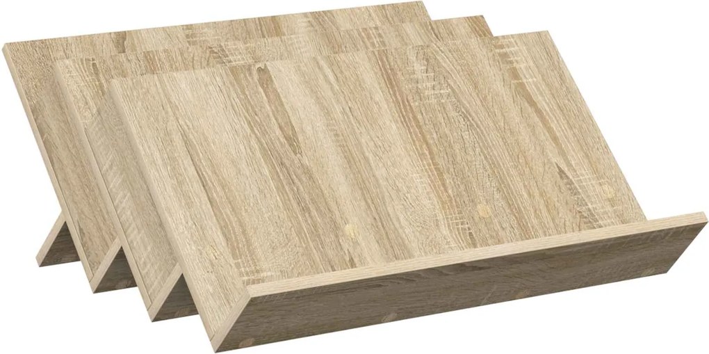 vidaXL Raft pentru reviste cu raft Stejar Sonoma 65 x 53 x 28,5 cm