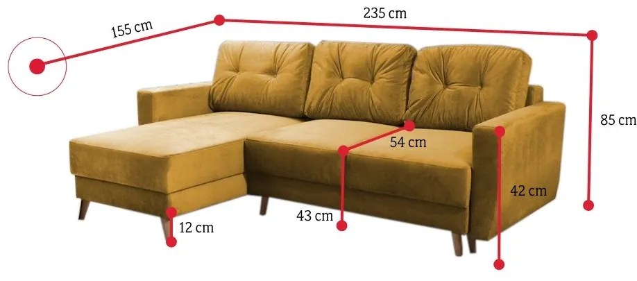 Supermobel Coltar extensibil BJORN, 235x85x155, falkone 80