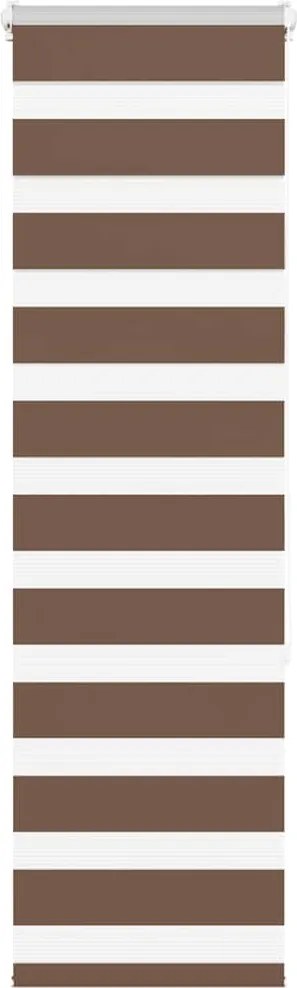 vidaXL Jaluzea tip zebra maro lățime țesătură 40,9 cm poliester