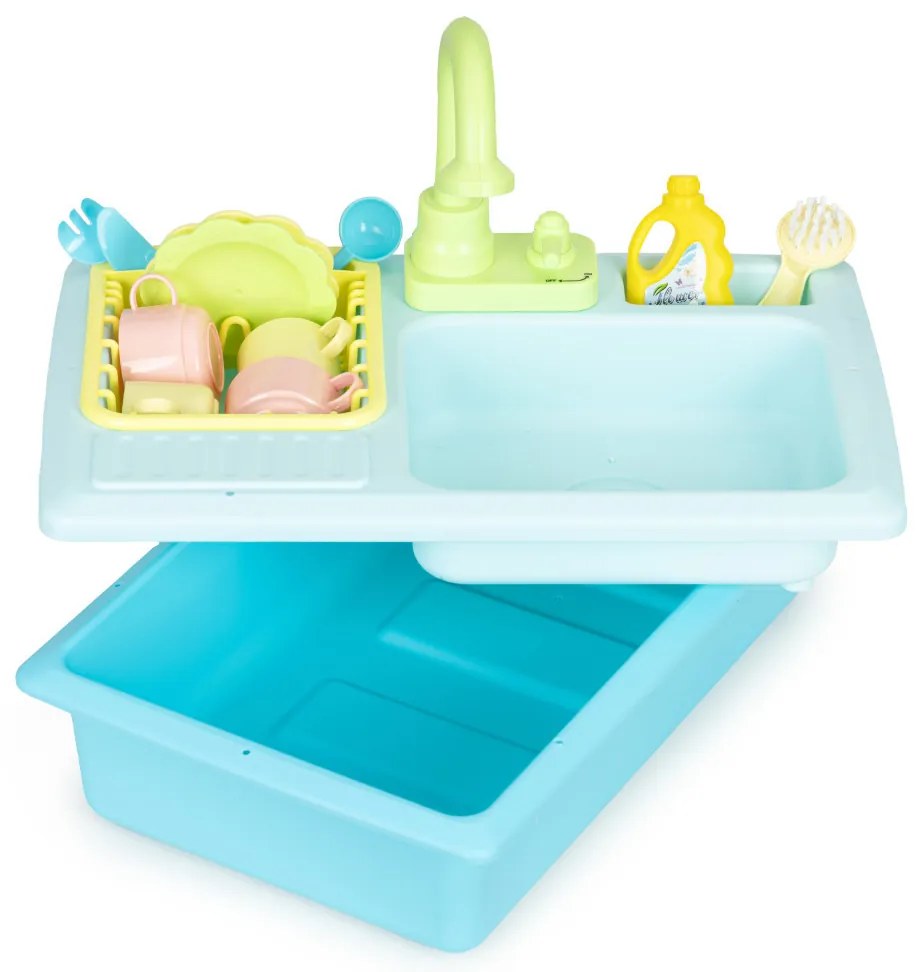 Chiuvetă de bucătărie umplută cu apă cu robinet 12 jucării suplimentare pentru copii