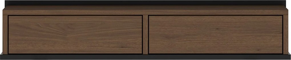 Consolă suspendată Zenar 100 cm cu sertare - nuc elegant / negru