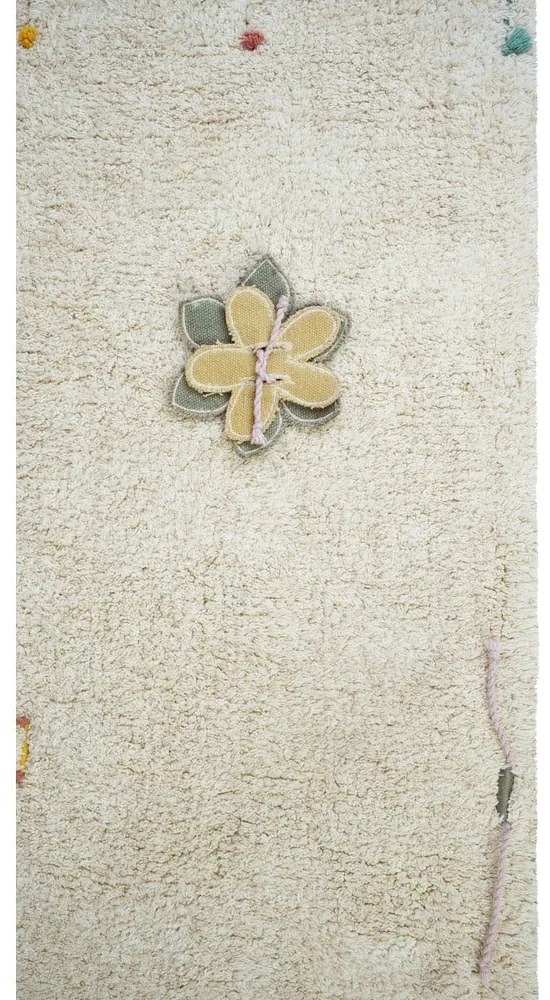 Covor de joacă pentru copii crem din bumbac 120x160 cm Wildflowers – Lorena Canals
