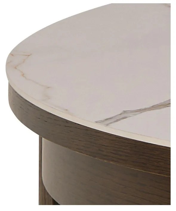 Masă de dining rotundă extensibilă cu blat ceramic ø 120 cm Southampton – Actona