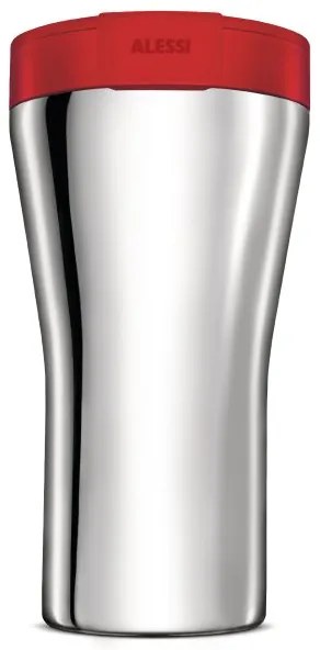 Cană termică de călătorie BR, roșie, diametru 9.5 cm - Alessi
