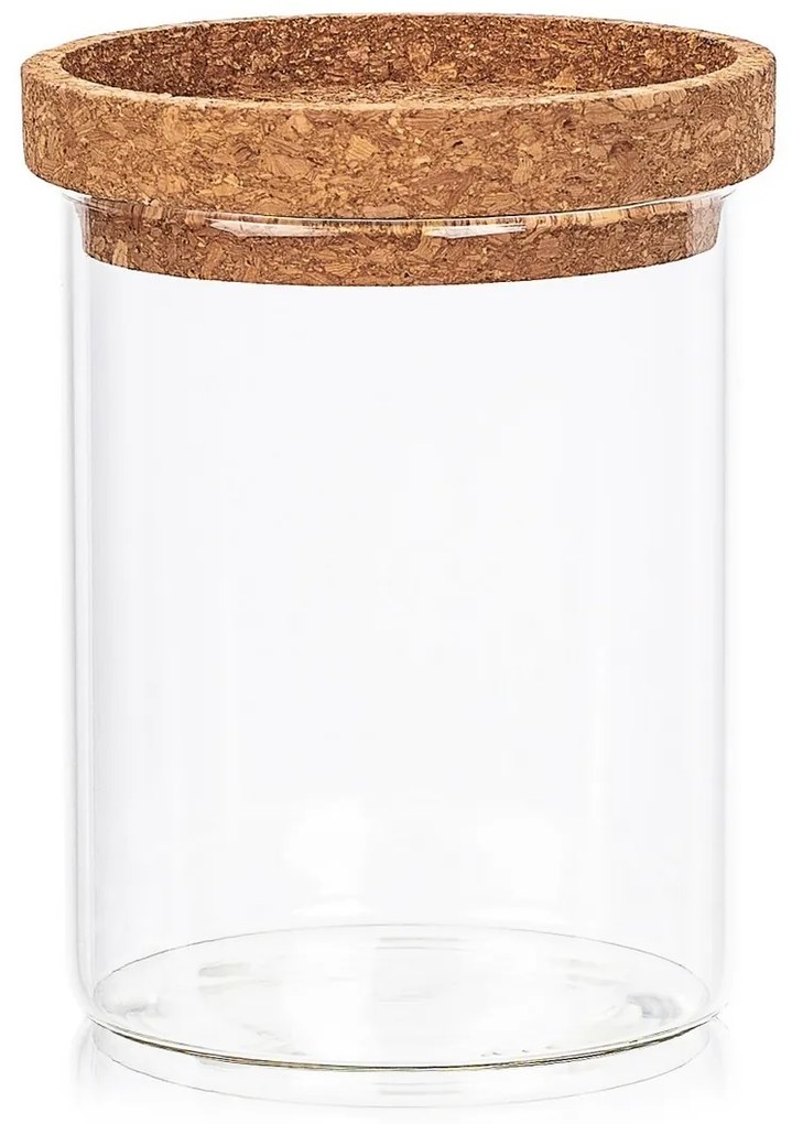 Recipient de sticlă pentru alimente cu capac 4Home Cork , 650 ml, 650 ml
