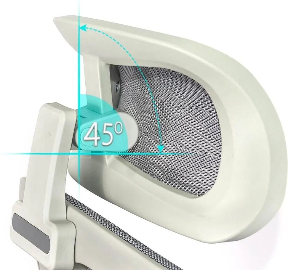 Scaun ergonomic SYYT 9511 gri, tetieră 2D și multiblock