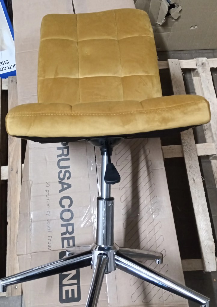 OFERTA Scaun de birou galben Q-020 VELVET clasa a II-a