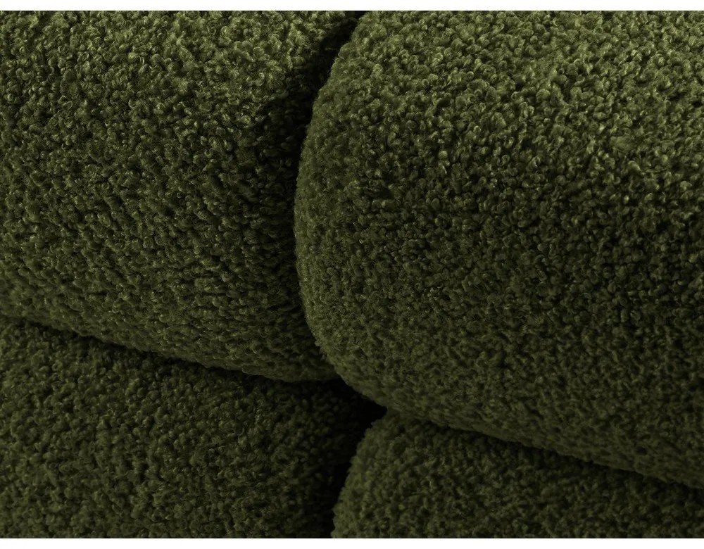 Modul pentru canapea modulară verde cu tapițerie din țesătură bouclé (cu colț pe partea dreaptă) Bellis – Micadoni Home