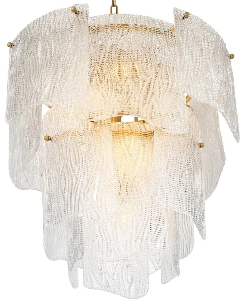 Candelabru LUX design deosebit Asinara S, sticla texturata