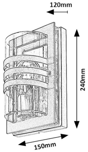 Aplică de exterior ORLOVA 1xE27/40W/230V IP44 Rabalux 7244