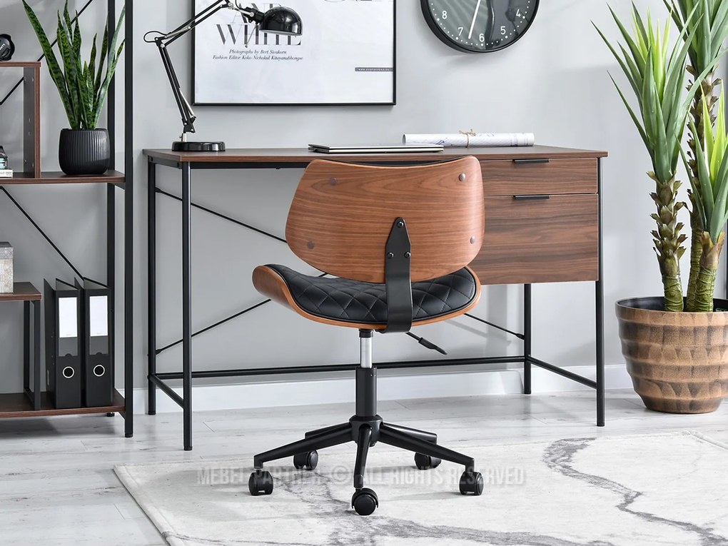 Scaun Brunko (nuc negru + crom). Promo -9%. 1109901