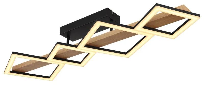 Plafoniera LED design indistrial Dustin negru 92x30cm