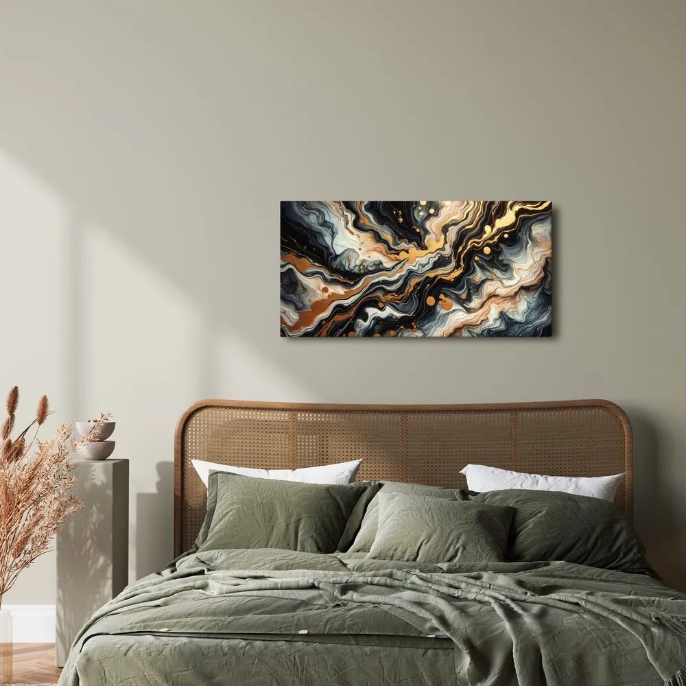 Tablou abstracție aurie