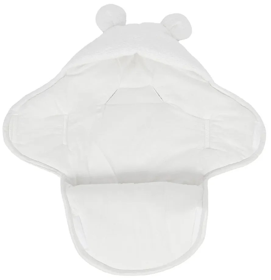 Păturică de înfășat albă din material bouclé 45x80 cm – Meowbaby