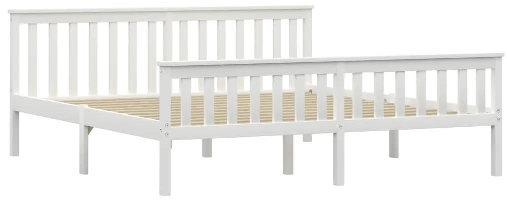 Cadru de pat cu 4 sertare, alb, 180 x 200 cm, lemn masiv de pin Alb, 180 x 200 cm, 4 Sertare