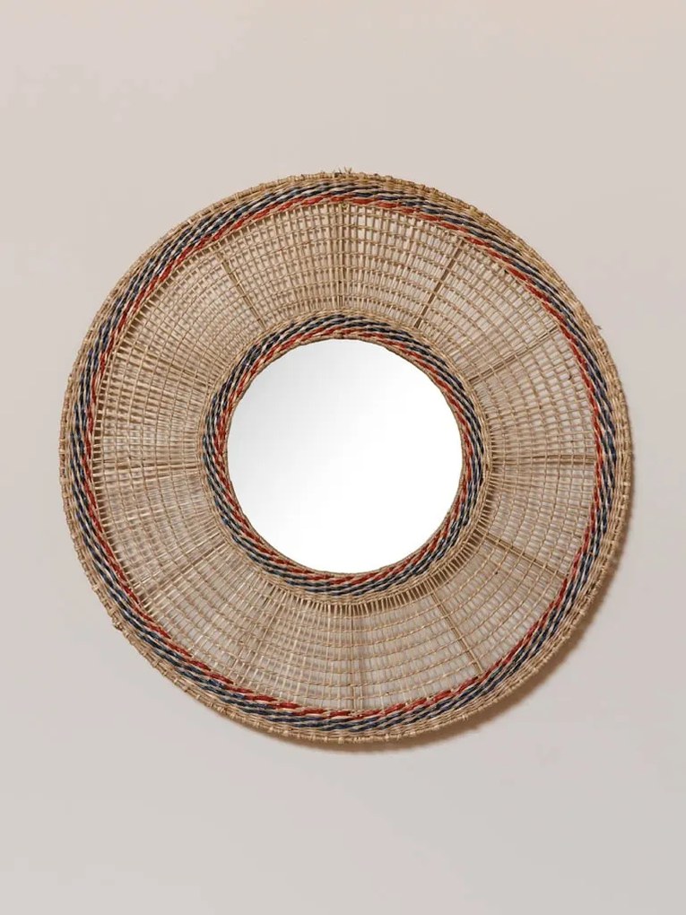 Oglinda de perete, din iarba de mare, Samoa