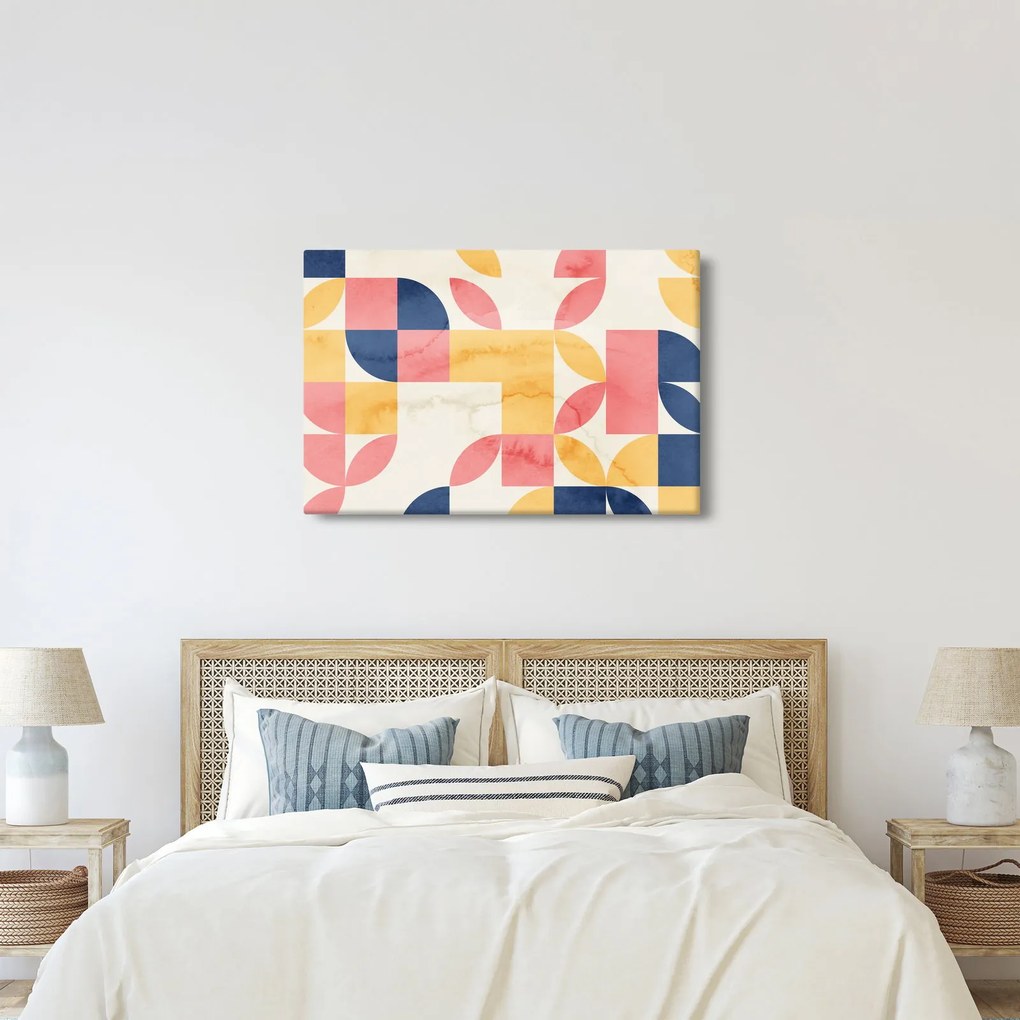 Tablou - Abstracție cu modele retro (90x60 cm)