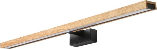 Brilagi - Iluminare LED pentru oglindă de baie 3-în-1 WOODY MIRROR LED/15W/230V IP44 negru/stejar