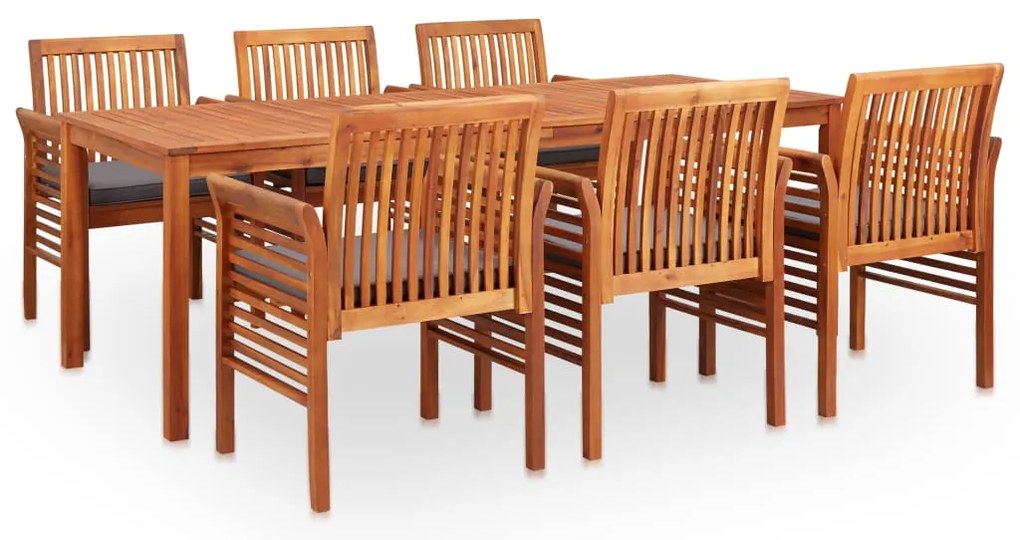 vidaXL Set mobilier de exterior cu perne 7 piese, lemn masiv de acacia
