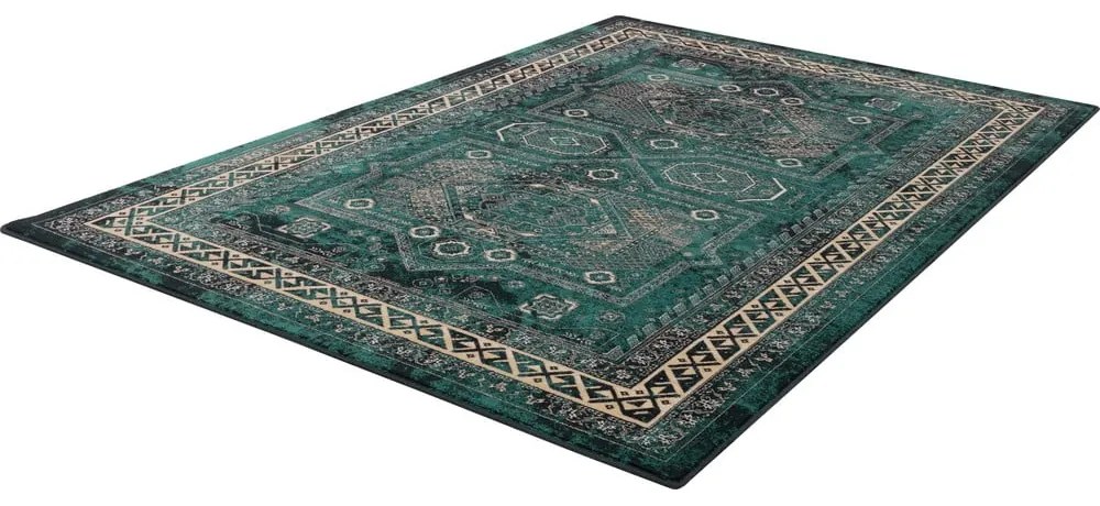 Covor în culoarea petrolului din lână 133x180 cm Mia – Agnella